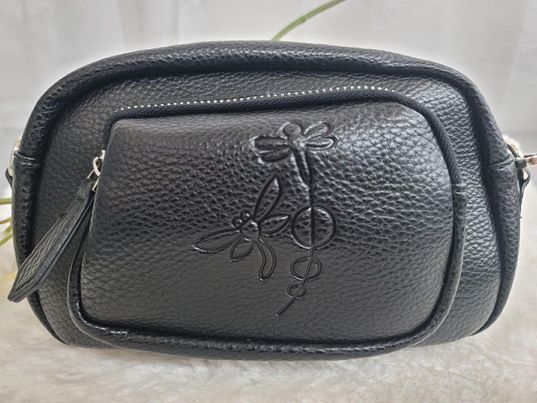 Leather Embossed Crossbody Purse