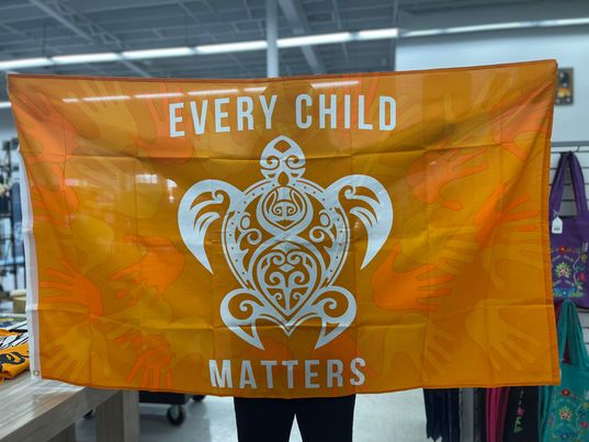 Orange Tribal Turtle ECM Flag