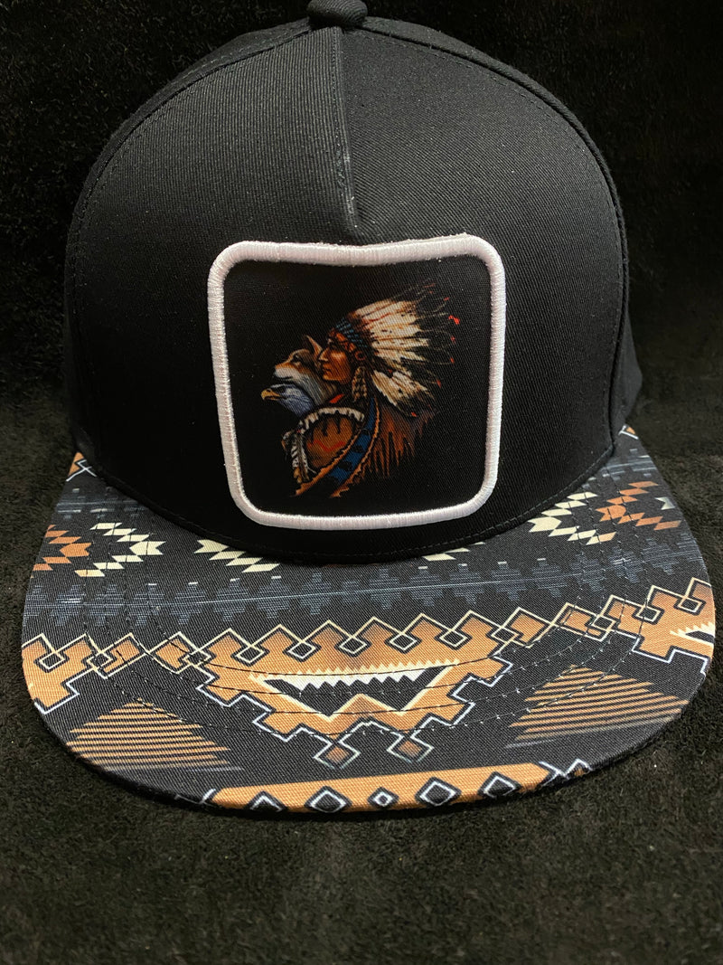 Hats with Patch-Aztec Print Beak