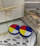 Cree Medicine Wheel Beaded Earrings